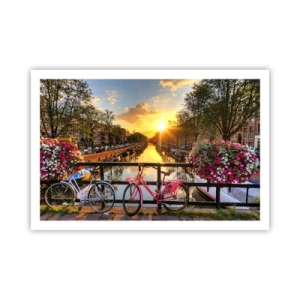 Poster - Spring Morning in Amsterdam - 91x61 cm