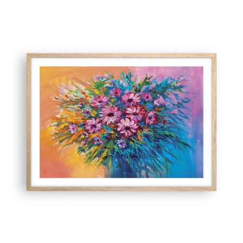 Poster in light oak frame - Energy of Life - 70x50 cm
