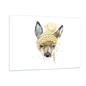 Glass picture - For Winter in a Snowy Forest - 120x80 cm