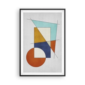 Poster in black frame - Abstract: Modernist Fun - 61x91 cm