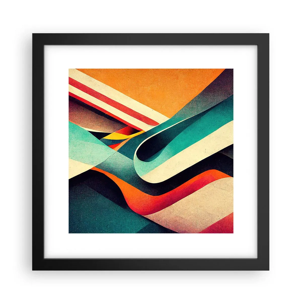 Poster in black frame - Intense Composition - 30x30 cm