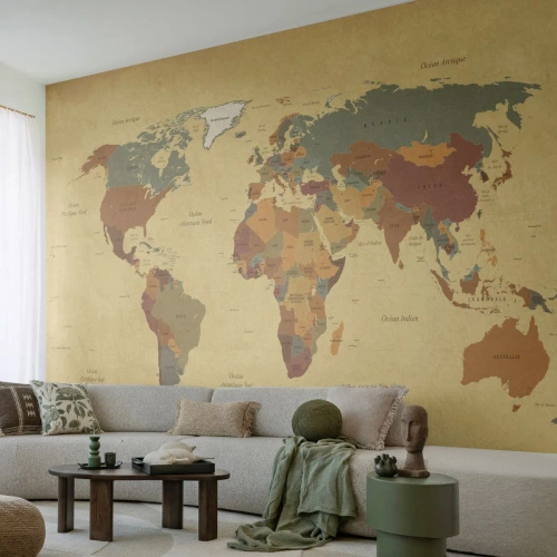 Photo Wallpaper Standard Eco - For You -Whole World - World map, Continents, Travels - 500x350 cm