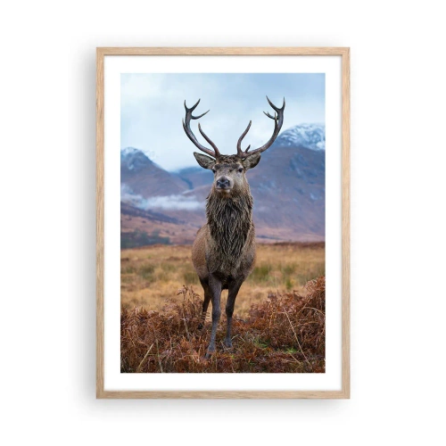 Poster in light oak frame - On Your Own Land - 50x70 cm