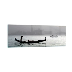 Glass picture - Fairytale City from Water and Fog - 90x30 cm