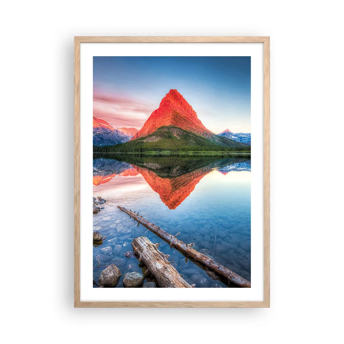 Poster in light oak frame - Heat and Cold - 50x70 cm