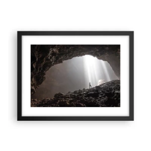 Poster in black frame - Luminous Grotto - 40x30 cm