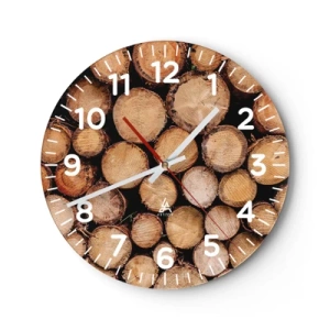 Wall clock - Clock on glass - New Beginning - 40x40 cm