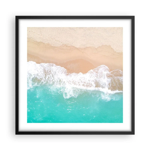 Poster in black frame - Touch Full of Caress - 50x50 cm