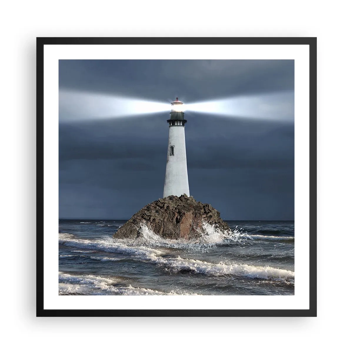 Poster in black frame - Here…Here…Here! - 60x60 cm