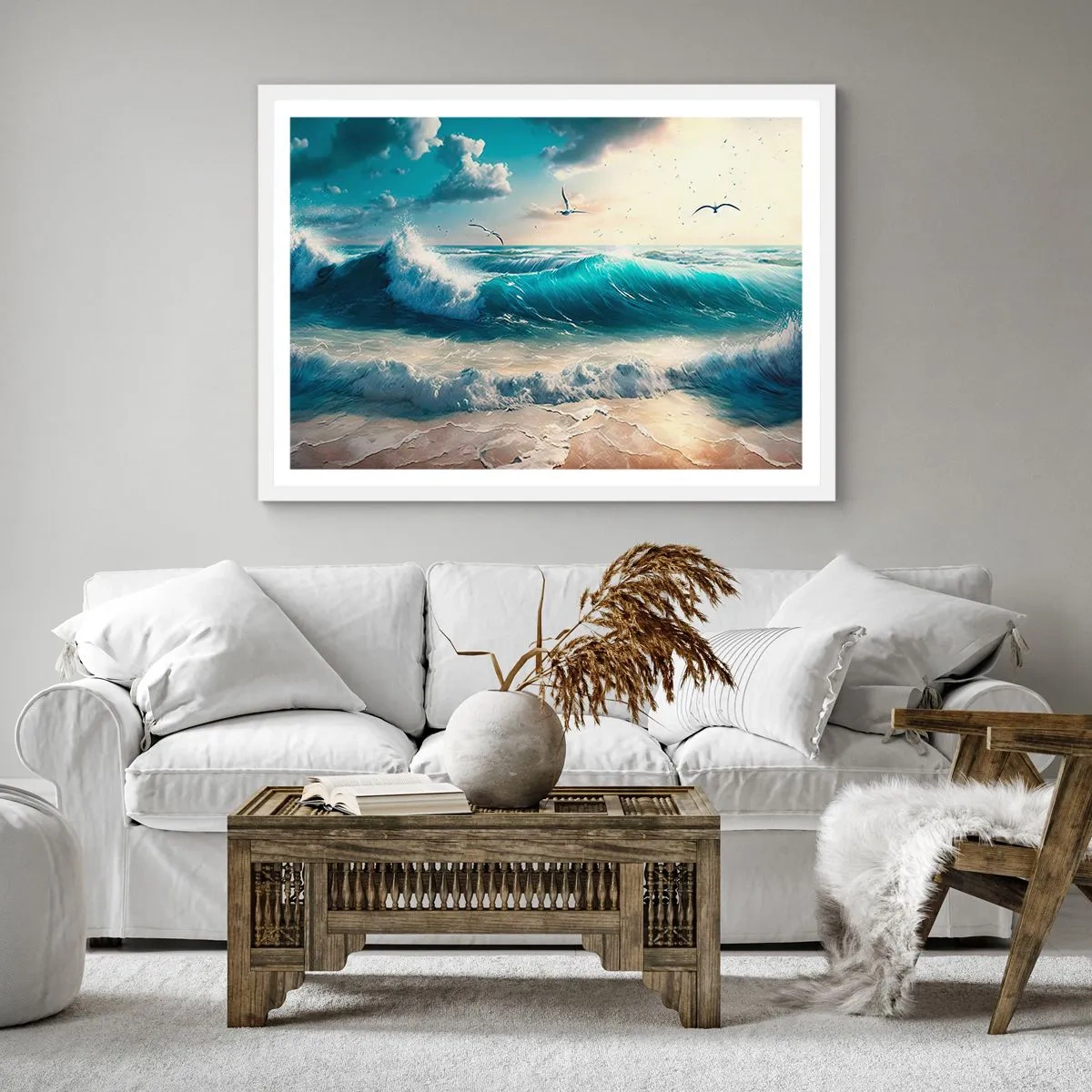 Poster in white frmae - It Hums Especially for You - 50x50 cm