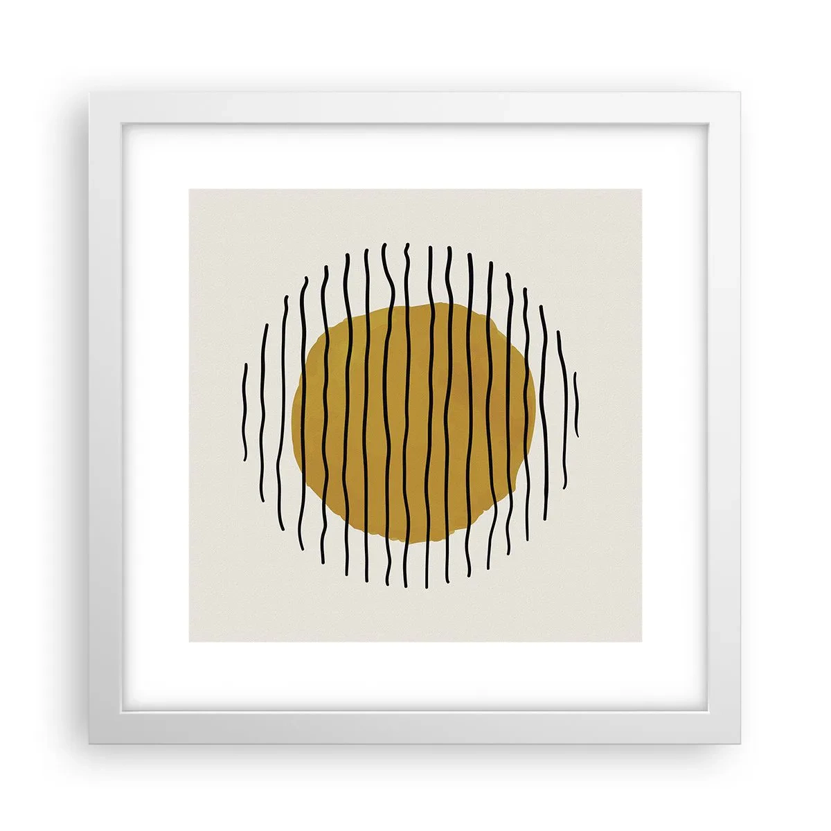Poster in white frmae - Abstract Shivering from Heat - 30x30 cm