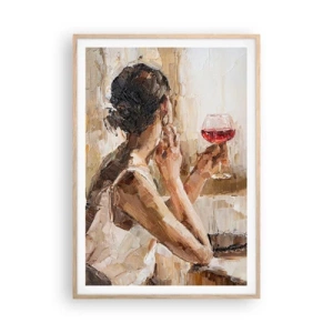 Poster in light oak frame - Taste of a Good Moment - 70x100 cm