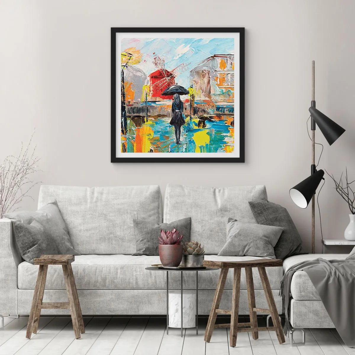 Poster in black frame - Parisian Legends - 30x30 cm