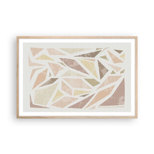 Poster in light oak frame - Stained Glass Composition - 91x61 cm