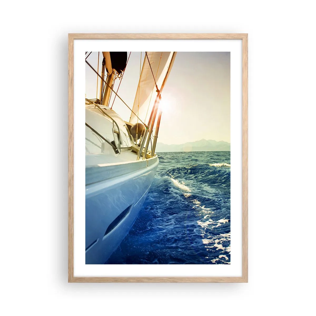 Poster in light oak frame - In Search of Adventure - 50x70 cm