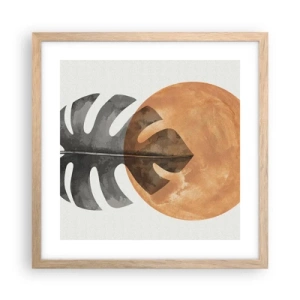 Poster in light oak frame - Always the Sun - 40x40 cm