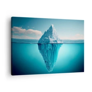Canvas picture - An iceberg visible above and below the water surface - 70x50cm - Ice Queen - Modern wall decoration for the living room and bedroom ARTTOR