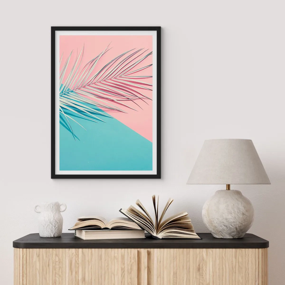 Poster in black frame - Tropical impression - 70x100 cm