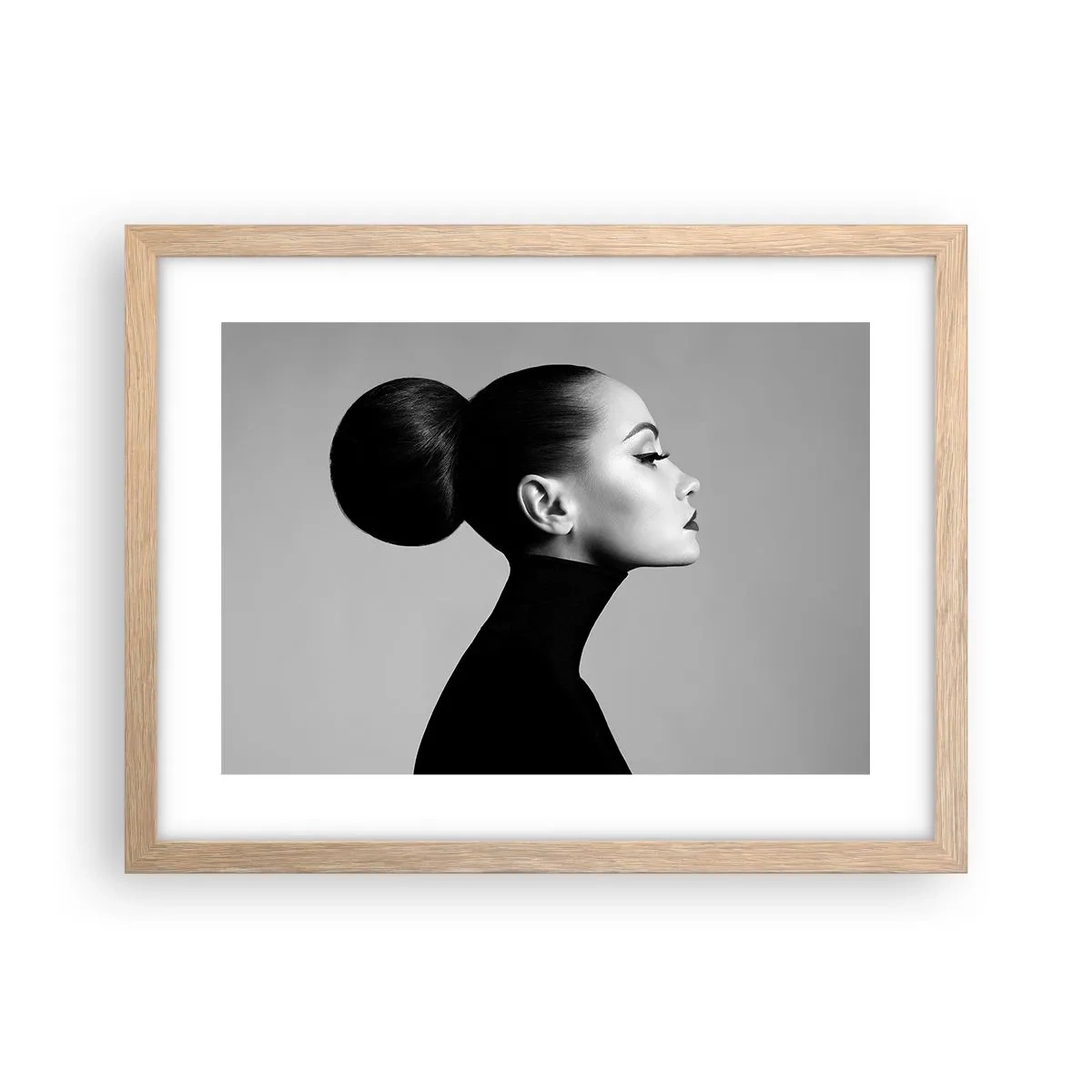 Poster in light oak frame - Modern Nefretete - 40x30 cm