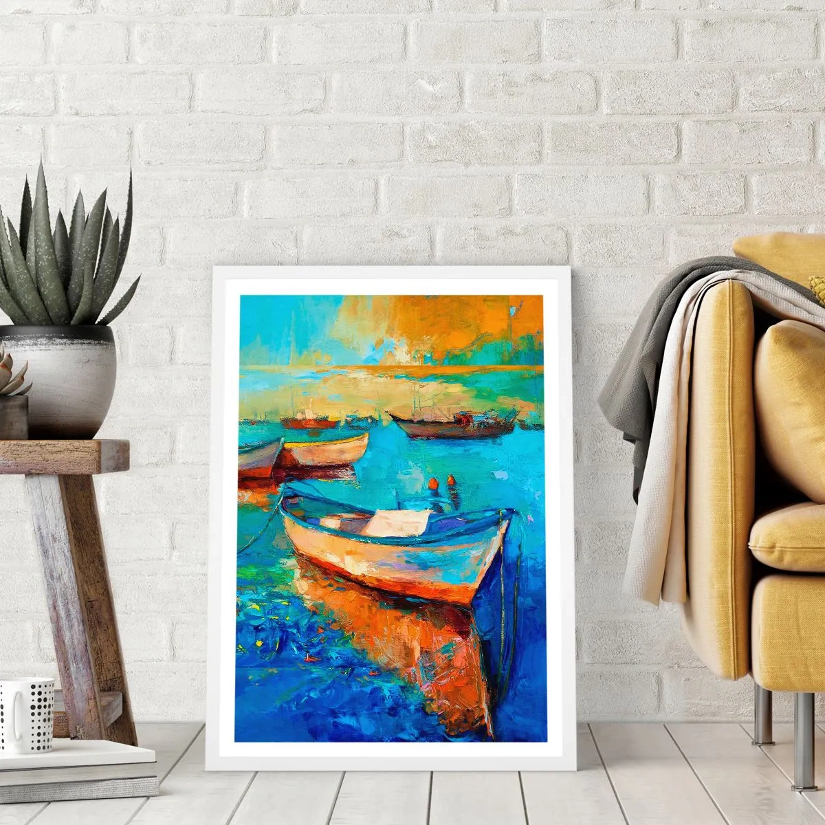 Poster in white frmae - In a Southern Bay - 70x100 cm