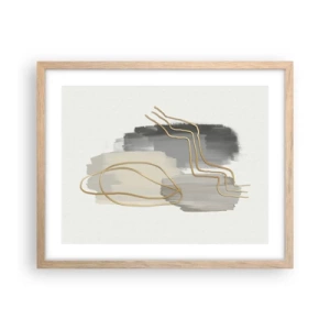 Poster in light oak frame - Persistance and Movement - 50x40 cm