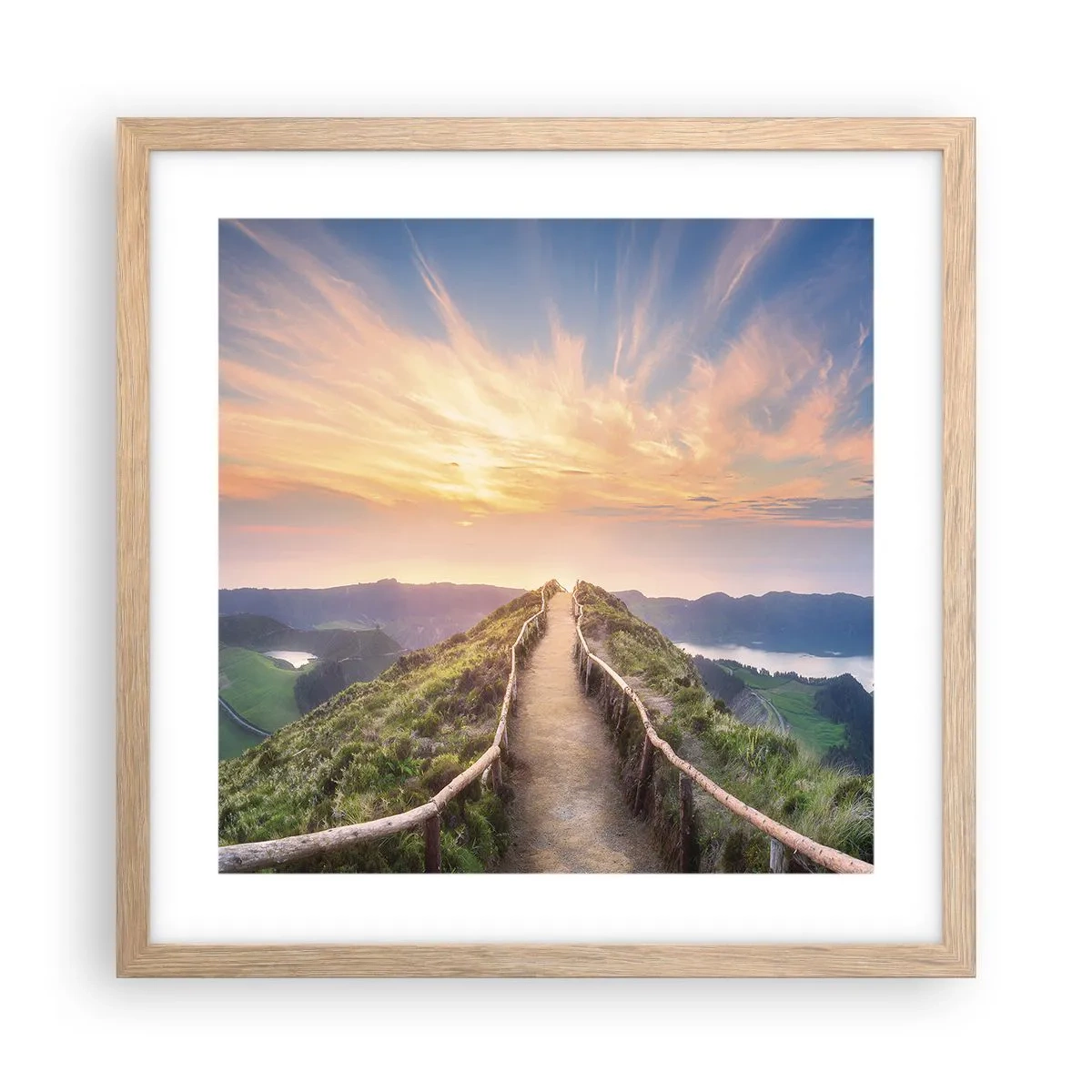 Poster in light oak frame - Close to Heaven - 40x40 cm
