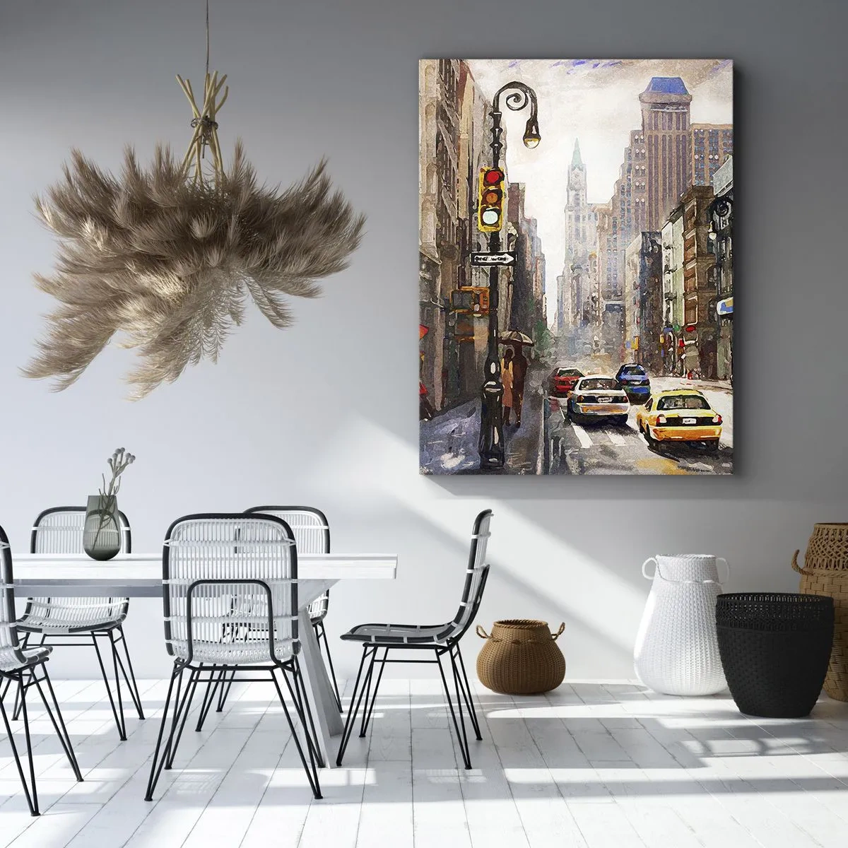Canvas picture - New York - Colourful in Rain - 70x100 cm