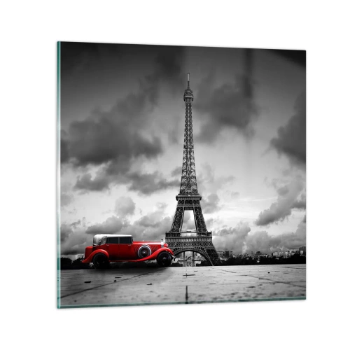 Glass picture - Not So Long Ago in Paris - 50x50 cm