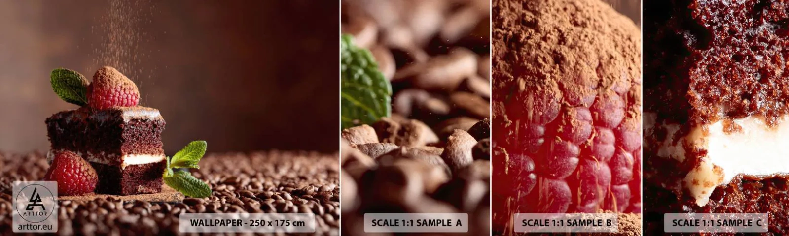 Photo Wallpaper Sample Standard Eco - Life Is Sweet - Cake, Kitchen, Gastronomy - 100x30 cm