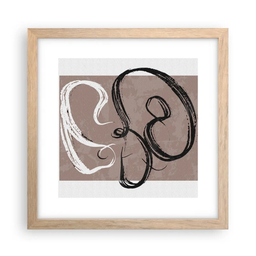 Poster in light oak frame - Composition -In Search of Completeness - 30x30 cm