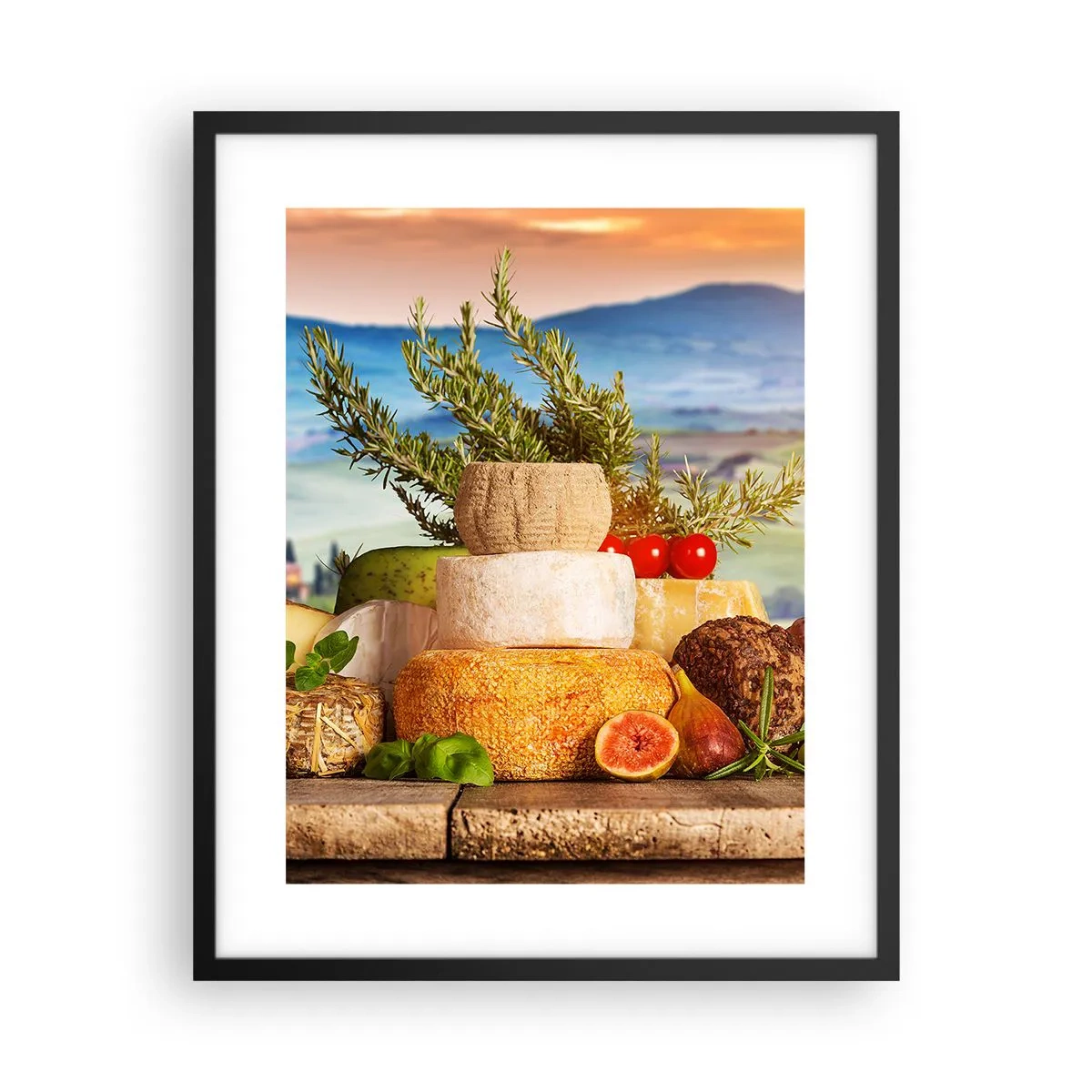 Poster in black frame - Italian Joie de Vivre - 40x50 cm