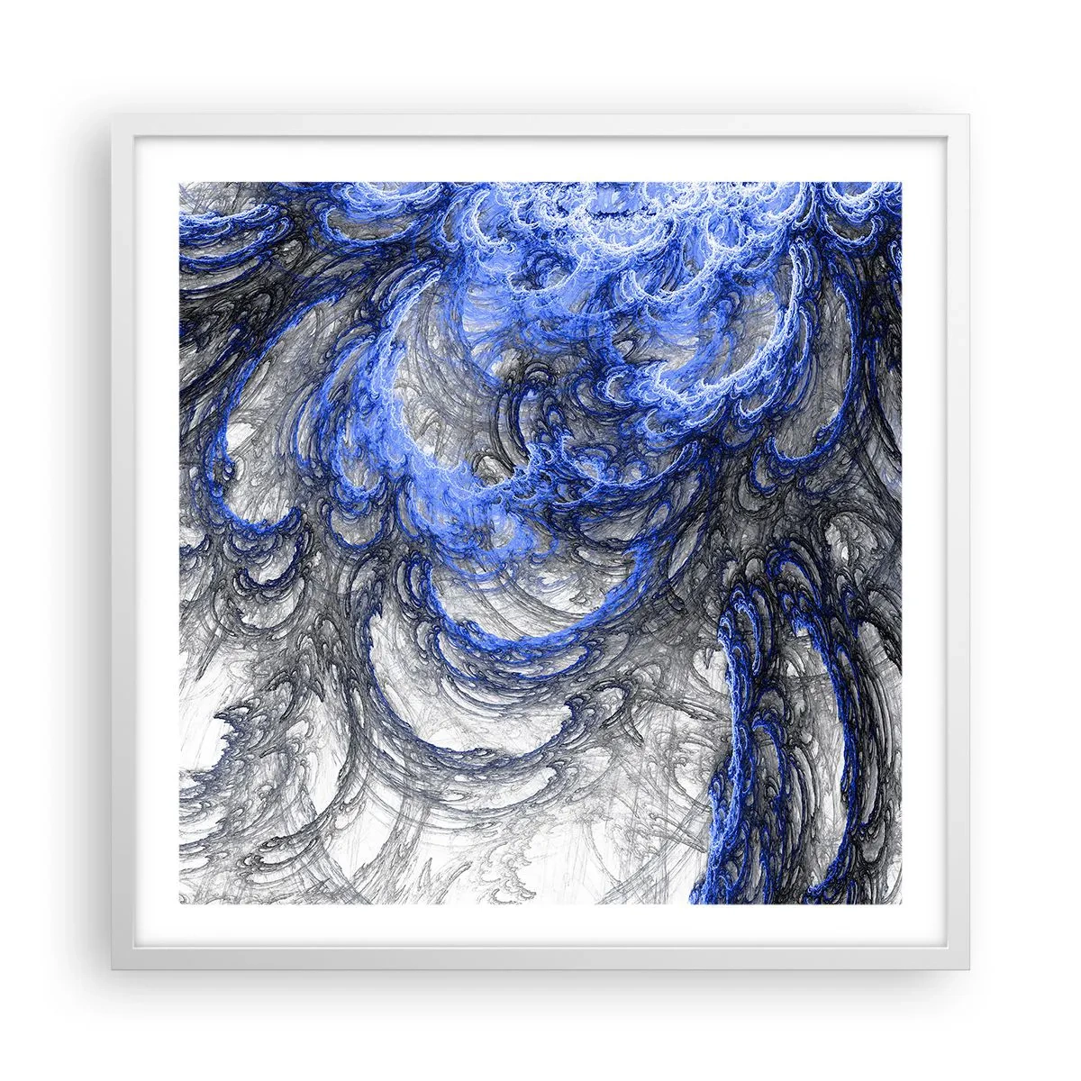 Poster in white frmae - Birth of a Wave - 60x60 cm
