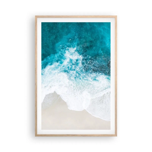 Poster in light oak frame - Natural Caress - 61x91 cm