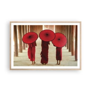 Poster in light oak frame - On the Way to Pure Country - 91x61 cm