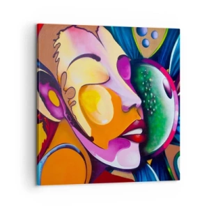 Canvas picture - Touching with a Colour - 60x60 cm