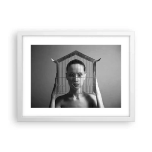 Poster in white frmae - A Bit Surrealistic Portrat - 40x30 cm