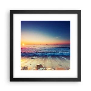 Poster in black frame - What Is behind the Horizon? - 30x30 cm