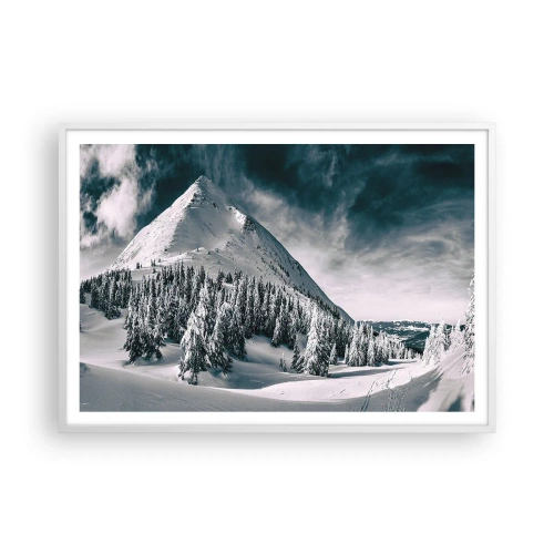 Poster in white frmae - Land of Snow and Ice - 100x70 cm