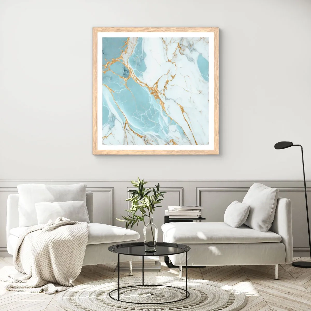 Poster in light oak frame - Richness of the Stone - 60x60 cm