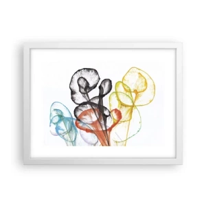 Poster in white frmae - Flowers with a Soul - 40x30 cm