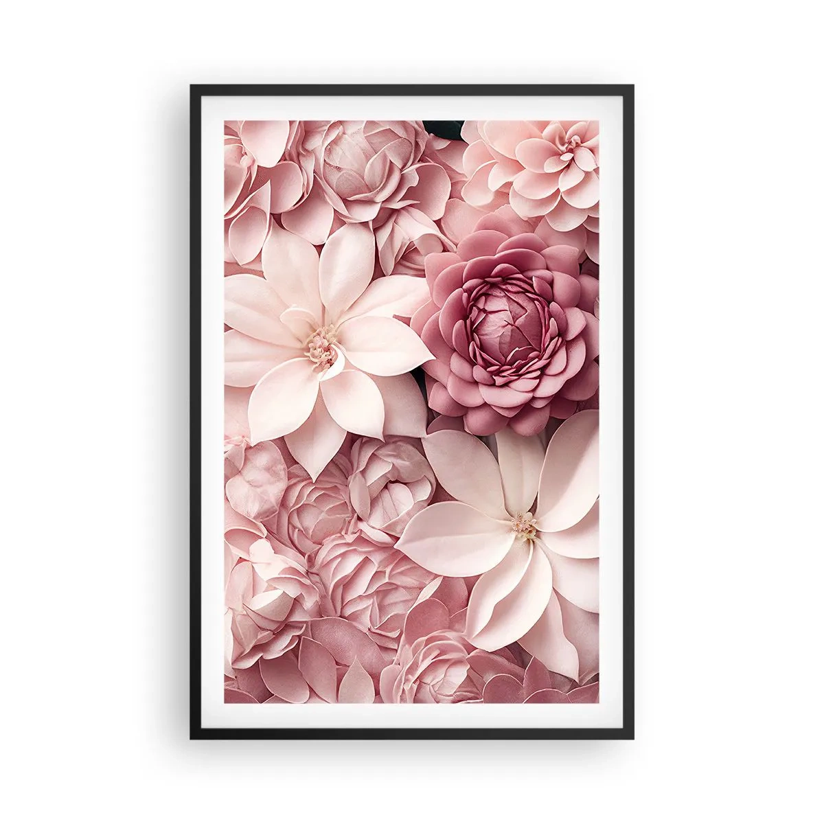 Poster in black frame - In Pink Petals - 61x91 cm