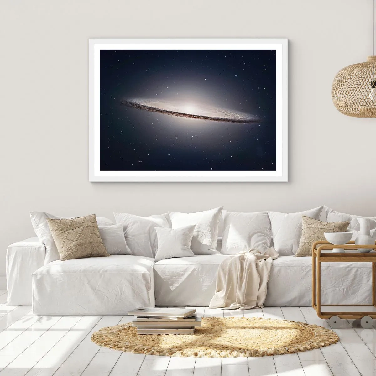 Poster in white frmae - A Long Time Ago in a Distant Galaxy - 91x61 cm