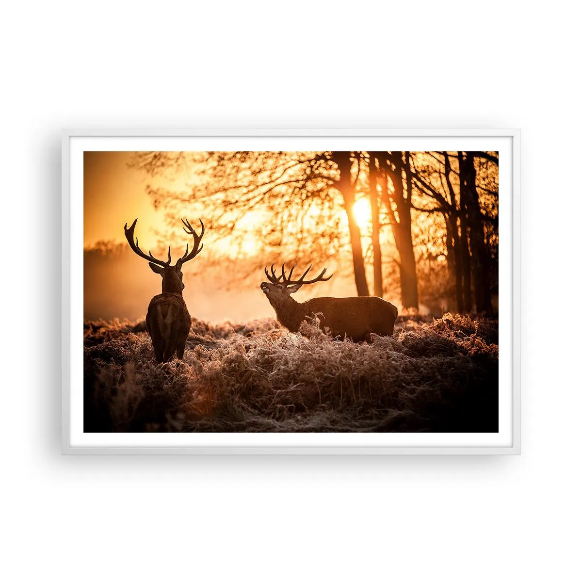 Poster in white frmae - Hunter's Dream - 100x70 cm
