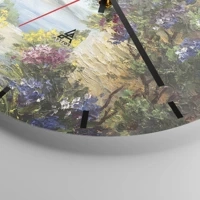 Clock face with lines