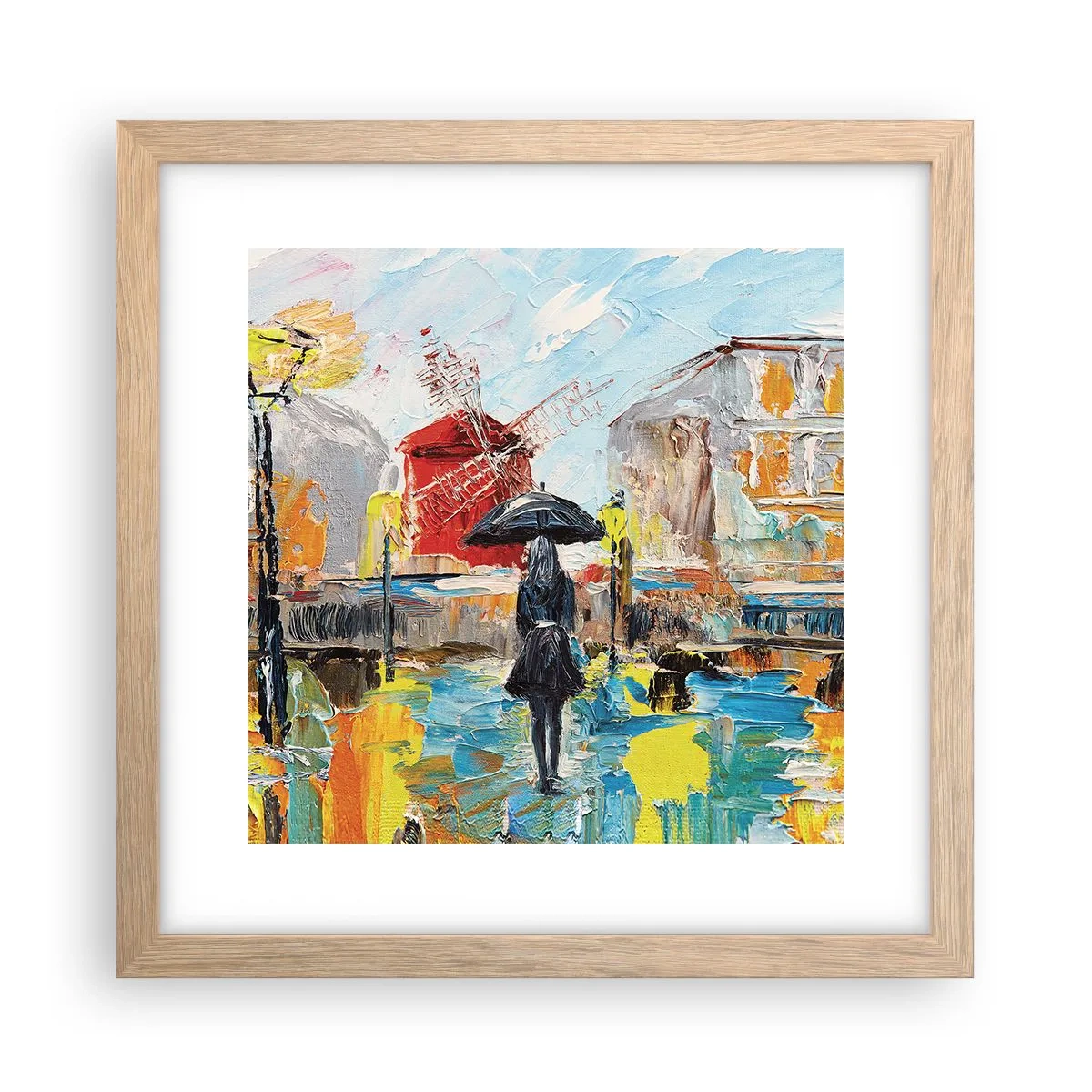 Poster in light oak frame - Parisian Legends - 30x30 cm