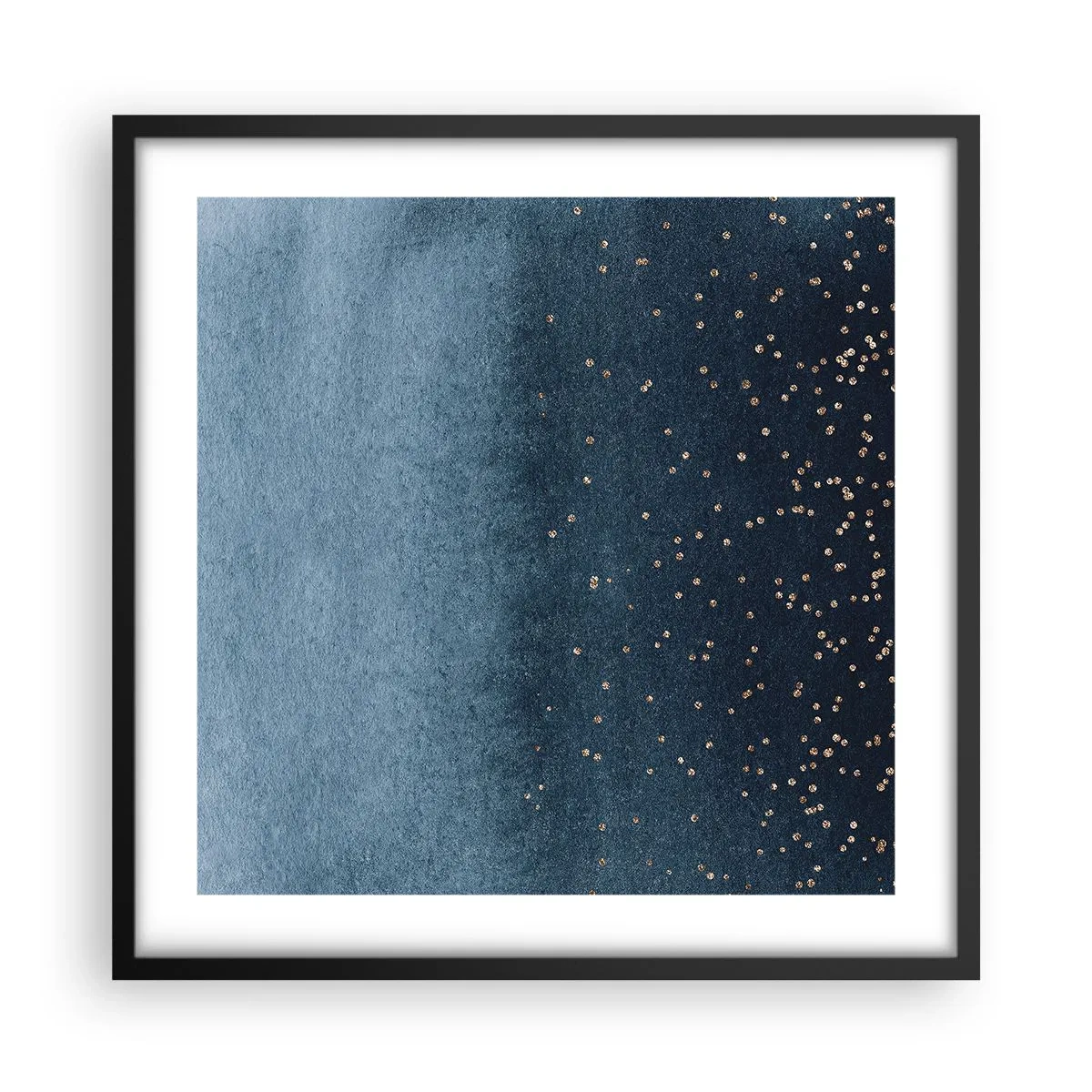 Poster in black frame - Composition - Blue Phases - 50x50 cm