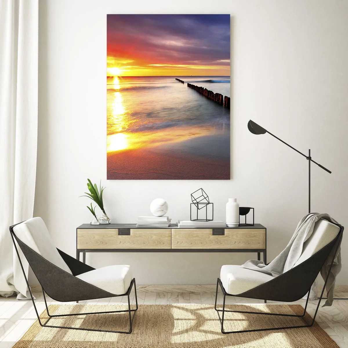 Glass picture - Listen to the Silence - 50x70 cm