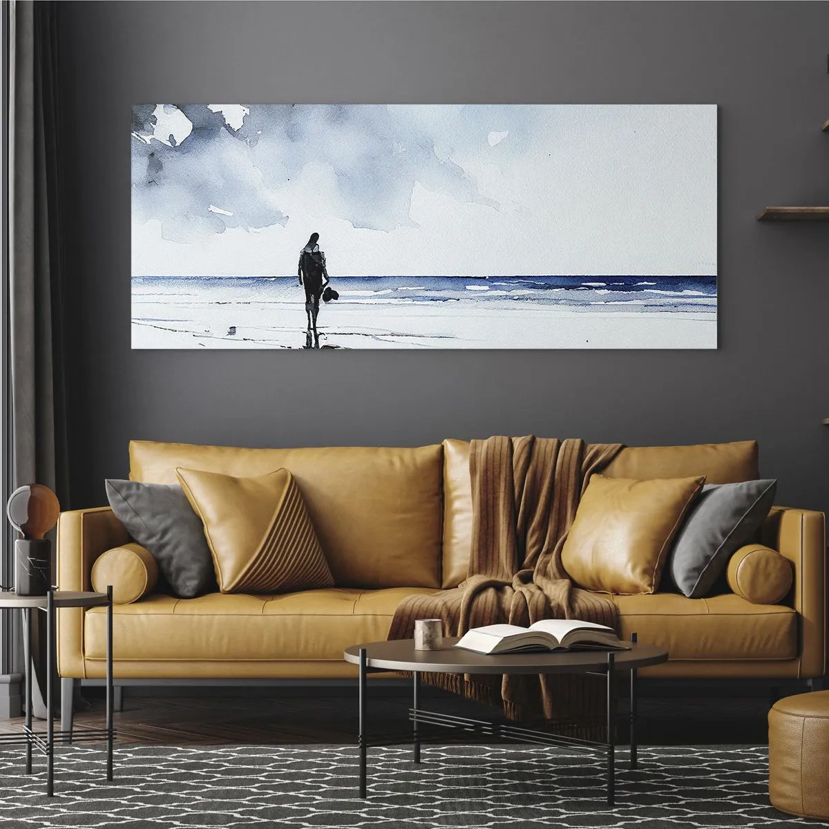 Glass picture - Conversation with the Sea - 100x40 cm