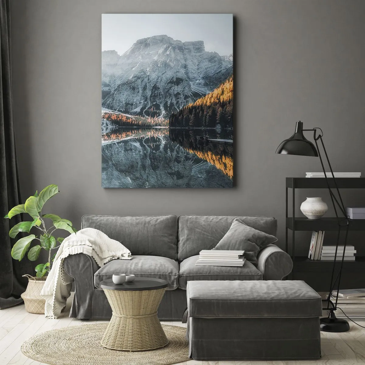Canvas picture - Mirror Landscape - 65x120 cm