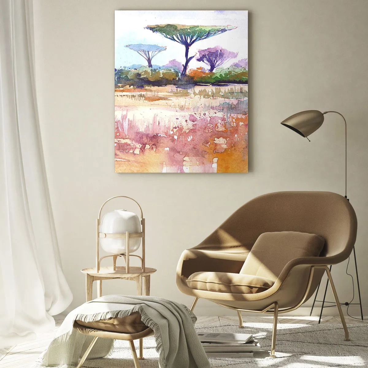 Glass picture - Colour of Savannah - 70x100 cm